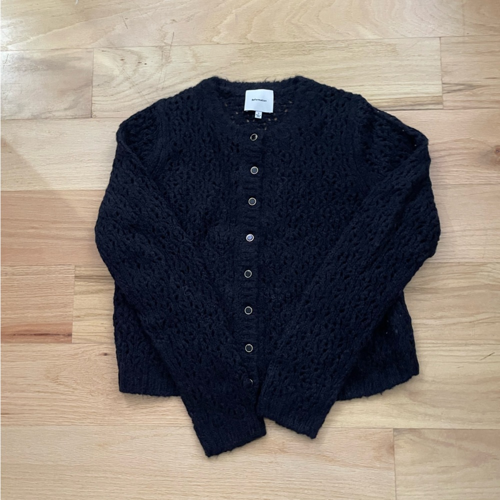 Reformation Clara Crew Cardigan - Black